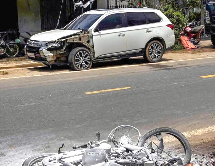 Hiện trường xảy ra tai nạn. Ảnh: Khánh Ngọc