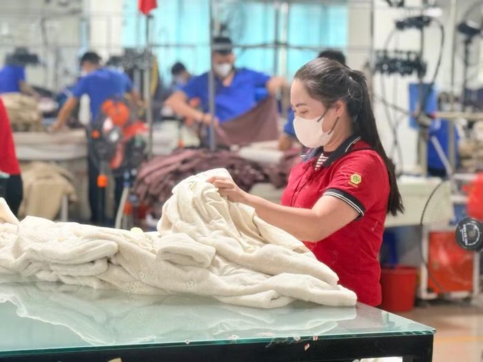 Ngành dệt may đẩy mạnh sản xuất các đơn hàng đã ký kết. (Ảnh: Hồng Kiều/Vietnam+)