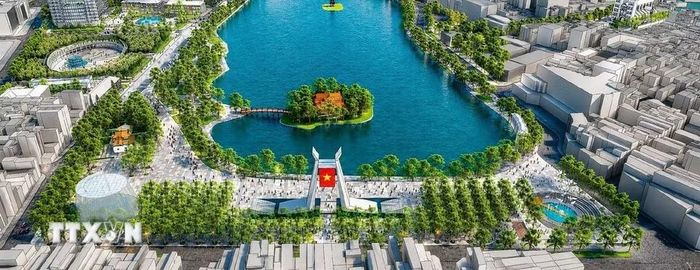 Phương án quy hoạch Quảng trường Đông Kinh Nghĩa Thục-Quảng trường Hòa Bình. (Ảnh: TTXVN phát)