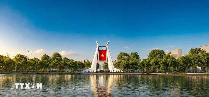 Phương án quy hoạch Quảng trường Đông Kinh Nghĩa Thục-Quảng trường Hòa Bình. (Ảnh: TTXVN phát)