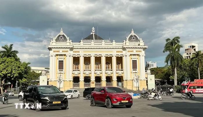 Nhà hát Lớn Hà Nội, một trong những biểu tượng kiến trúc của Thủ đô. (Ảnh: Tuyết Mai/TTXVN)