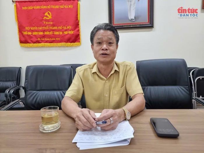 Ông Đào Ngọc Triệu, Phó Chủ tịch Hội Người cao tuổi Thành phố Hà Nội. Ảnh: XC