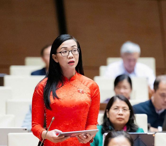 Đại biểu quốc hội Trịnh Thị Tú Anh (Đoàn Lâm Đồng). Ảnh: Bích Hồng/Bnews/vnanet.vn