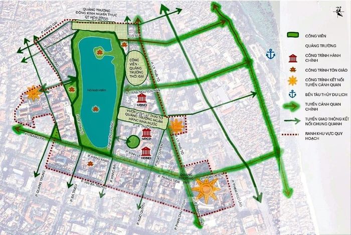 Khu vực nghiên cứu quy hoạch rộng 32,51 ha, được giới hạn bởi phía Bắc giáp phố Cầu Gỗ; phía Tây trùng chỉ giới phố Hàng Trống; phía Nam giáp phố Hai Bà Trưng; phía Đông giáp phố Lý Thái Tổ và phố Trần Quang Khải. Ảnh: TTXVN phát 