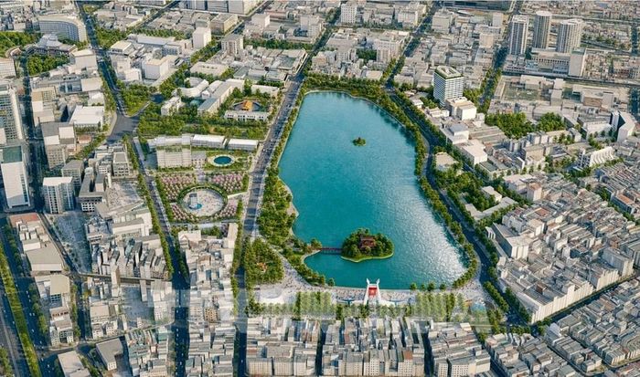 Tổng thể quy hoạch hồ Hoàn Kiếm. Ảnh: TTXVN phát 