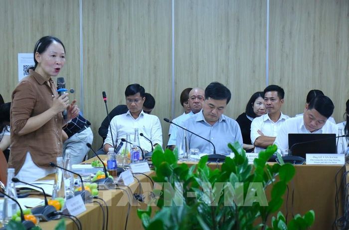 Các đơn vị góp ý hoàn thiện dự thảo Nghị quyết của Hội đồng nhân dân Thành phố. Ảnh: Hương Giang - TTXVN