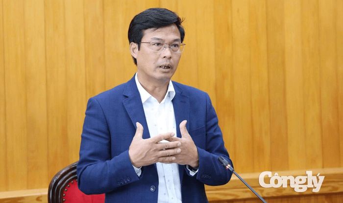 Phó Chủ tịch UBND tỉnh Đinh Văn Tuấn phát biểu tại cuộc họp.