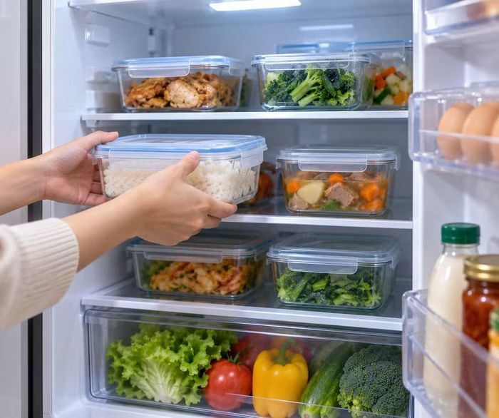 Cá, tôm, cua và các loại hải sản đã chế biến cần được đưa vào tủ lạnh trong vòng 2 giờ sau khi mua hoặc chế biến. Ảnh: AI