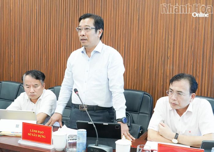 Lãnh đạo Sở Xây dựng phát biểu tại buổi làm việc.