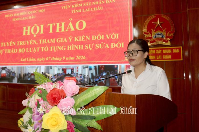 Các đại biểu tham luận tại hội thảo.