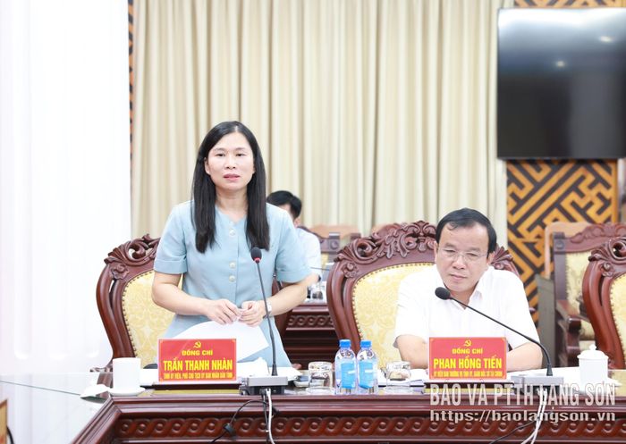 Đồng chí Trần Thanh Nhàn, Phó Chủ tịch UBND tỉnh phát biểu tại hội nghị