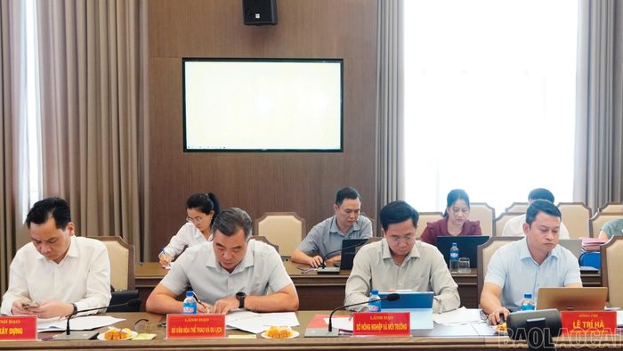 Các đại biểu tham dự buổi làm việc.