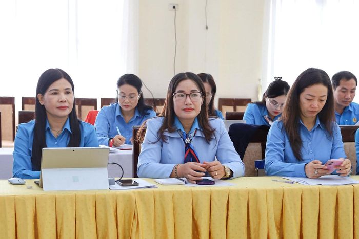 Đại diện Liên đoàn Lao động các tỉnh, thành, Công đoàn ngành Trung ương, Công đoàn Tổng Công ty trực thuộc Tổng Liên đoàn tham dự tại hội thảo
