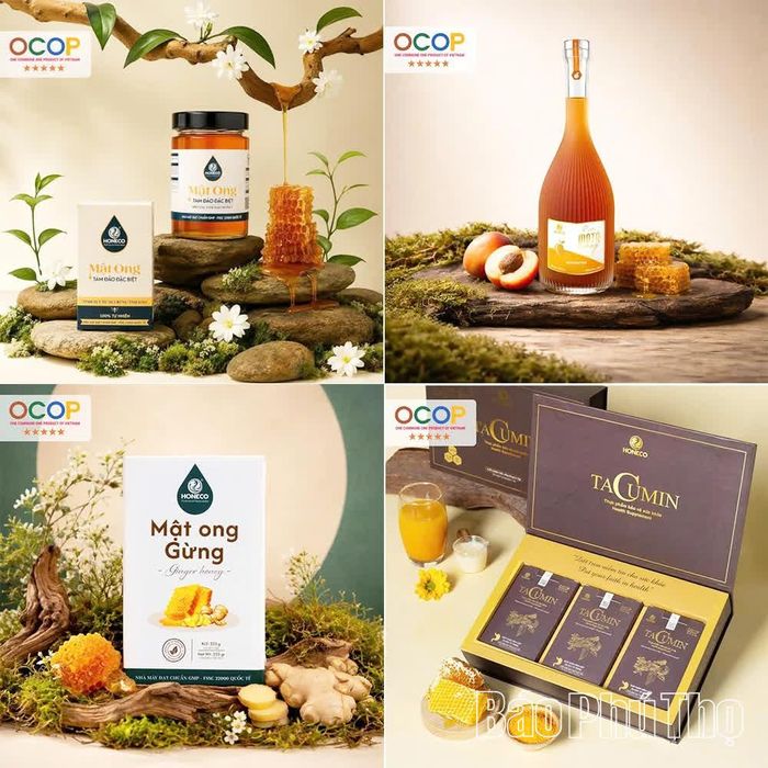 Các sản phẩm OCOP 5 sao của Công ty Cổ phần Ong Tam Đảo.