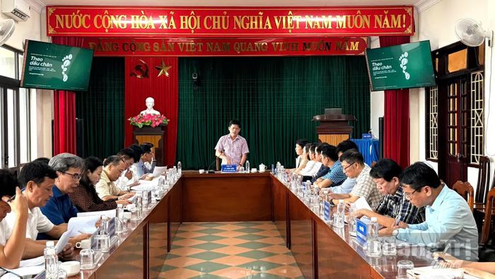 Đồng chí Lê Văn Bảo, Phó Chủ tịch UBND tỉnh kết luận tại buổi làm việc Ảnh: Hoàng Hùng