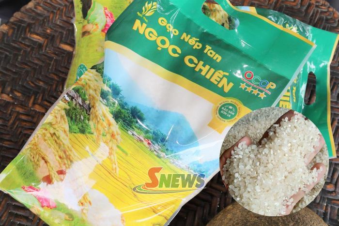 Sản phẩm gạo nếp tan Ngọc Chiến của HTX Thành Công được công nhận OCOP 4 sao.