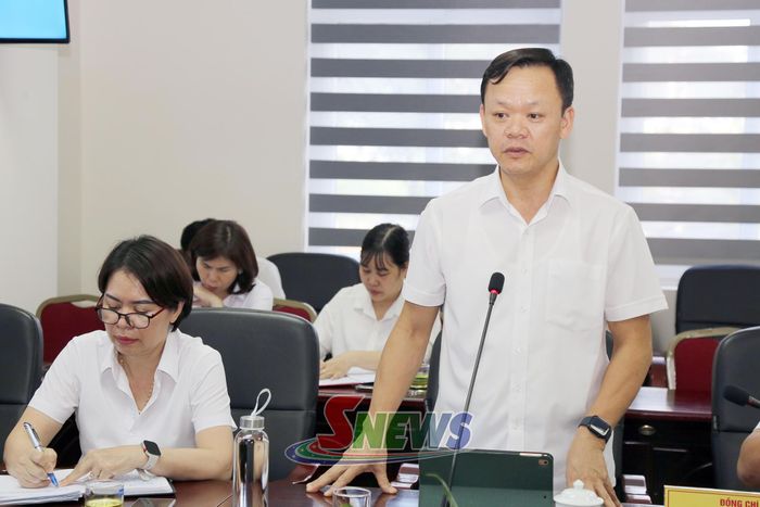 Đại diện lãnh đạo BHXH tỉnh phát biểu tại Hội nghị.