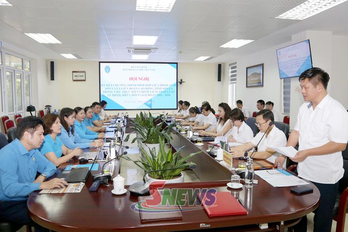 Hội nghị ký kết Chương trình phối hợp thực hiện chính sách, pháp luật về BHXH, BHYT, BHTN giai đoạn 2026-2030.