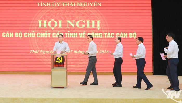 Các đồng chí Thường trực Tỉnh ủy bỏ phiếu rà soát quy hoạch, giới thiệu nhân sự bổ sung Ban Chấp hành Đảng bộ tỉnh, nhiệm kỳ 2025-2030; 2026-2031.