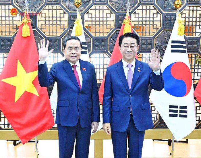 Chủ tịch Quốc hội Hàn Quốc Cho Jeong Sik chủ trì Lễ đón trọng thể Chủ tịch Quốc hội Trần Thanh Mẫn