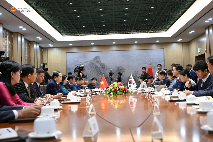 Chủ tịch Quốc hội Trần Thanh Mẫn hội đàm với Chủ tịch Quốc hội Hàn Quốc Cho Jeong Sik