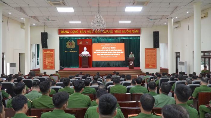 Quang cảnh buổi lễ khai giảng.