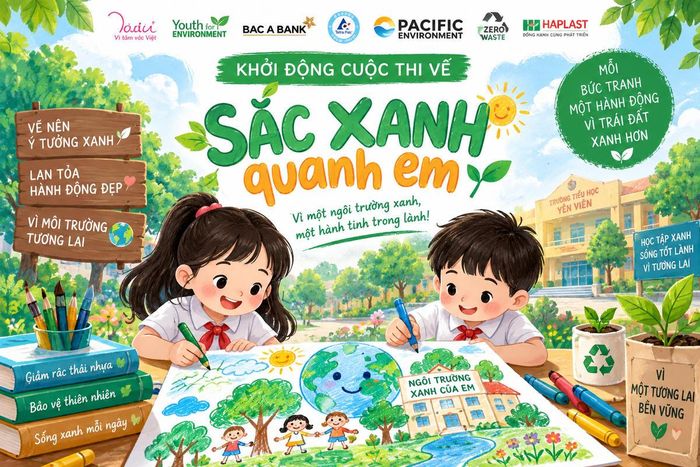 Quỹ Vì Tầm Vóc Việt khởi động “Sắc xanh quanh em”, lan tỏa lối sống xanh. Ảnh được tạo với sự hỗ trợ của AI.