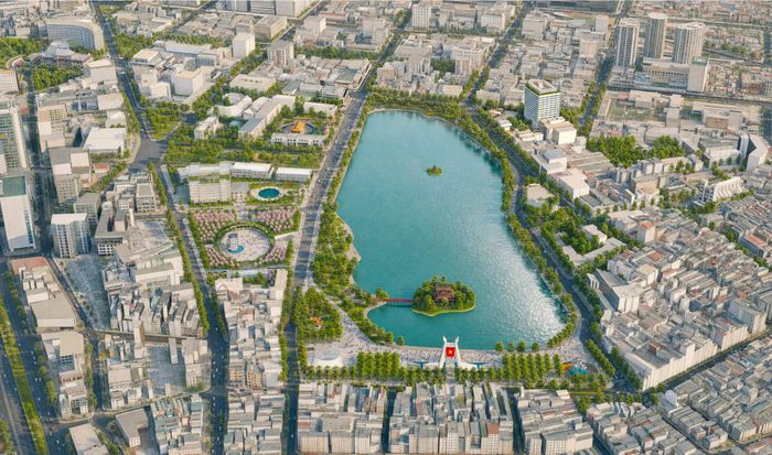 Tổng thể phối cảnh dự kiến khu vực hồ Hoàn Kiếm