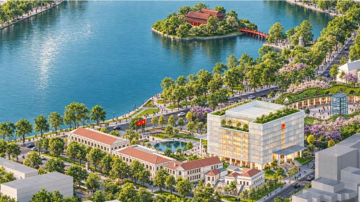 Khu vực trụ sở HĐND và UBND thành phố Hà Nội dự kiến được hạ giải để xây dựng tòa nhà cao 9 tầng.