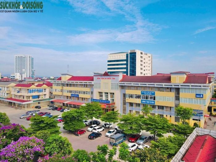 Bệnh viện Đa khoa tỉnh Hà Tĩnh nhìn từ trên cao. Ảnh: BVĐK tỉnh Hà Tĩnh