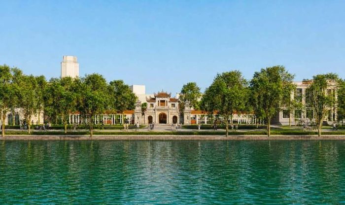 Phối cảnh Khu vực Bưu điện Hà Nội, chùa Báo Ân, khách sạn Tràng Tiền. Ảnh: UBND TP Hà Nội