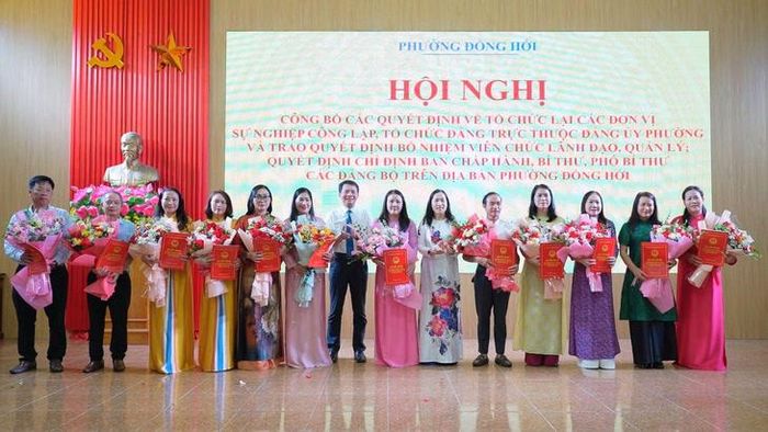 Phường Đồng Hới, tỉnh Quảng Trị sớm thực hiện và hoàn thành việc sáp nhập trường học và bố trí, bổ nhiệm cán bộ lãnh đạo. Ảnh: UBNDPĐH.