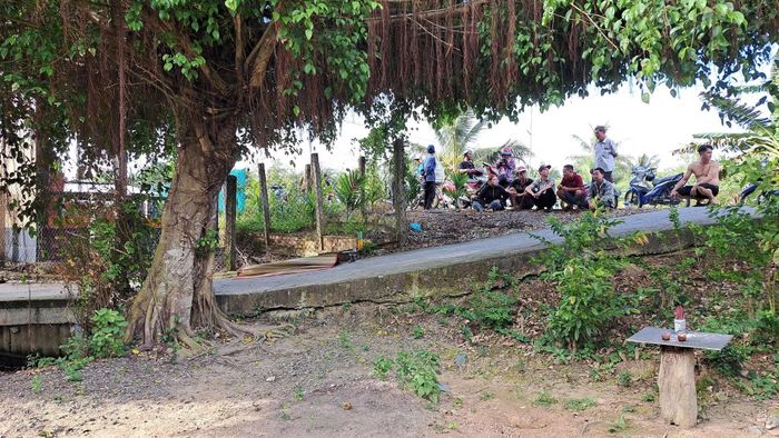 Hiện trường người đàn ông tử vong.