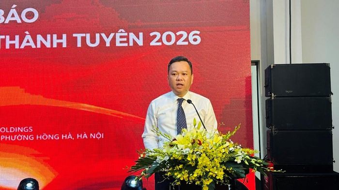 Ông Đỗ Hồng Đức, Phó Chủ tịch UBND tỉnh Tuyên Quang phát biểu tại họp báo