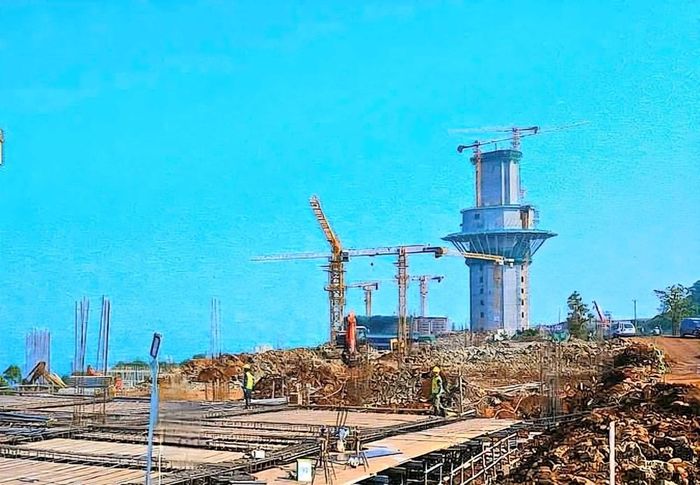 Dự án Khu dịch vụ du lịch và trục cảnh quan văn hóa tại Am Tiên đang được đẩy nhanh tiến độ triển khai. Ảnh: Minh Hiếu
