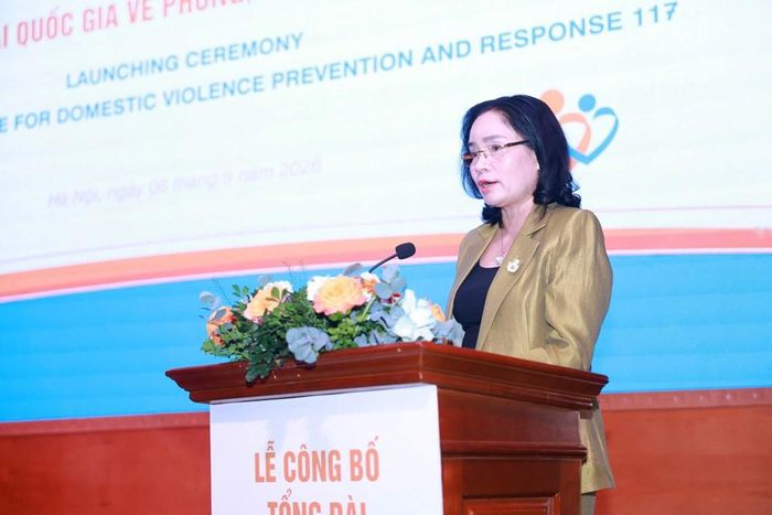 Thứ trưởng Trịnh Thị Thuỷ phát biểu