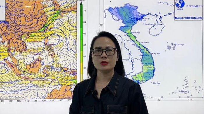 Dự báo viên Trần Thị Thuý Nga, phòng Dự báo thời tiết