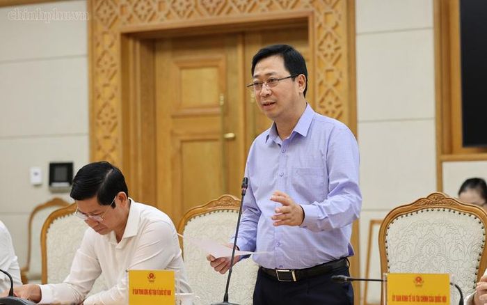 Đại diện Ủy ban Trung ương MTTQ Việt Nam phát biểu tại cuộc họp - Ảnh: chinhphu.vn/Phương Nguyên