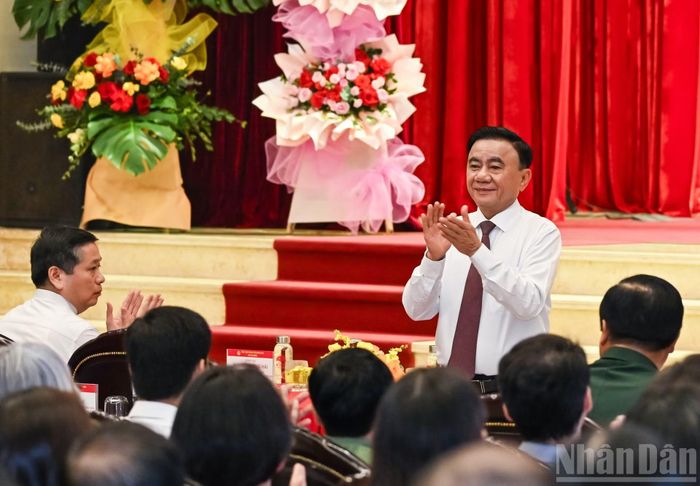 Thường trực Ban Bí thư Trần Cẩm Tú dự Lễ khai giảng năm học 2026-2027 tại Học viện Chính trị quốc gia Hồ Chí Minh. (Ảnh: DUY LINH)