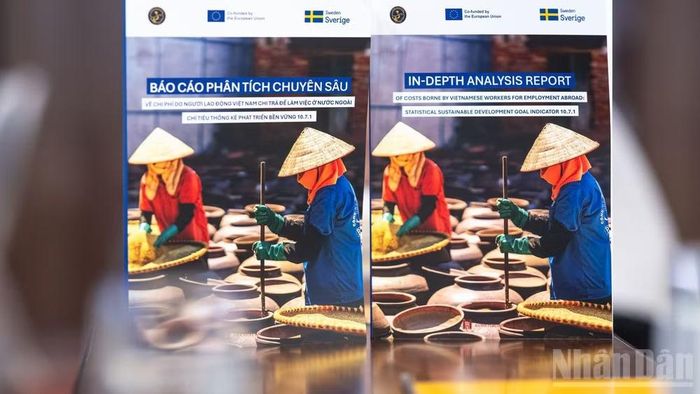  Báo cáo “Phân tích chuyên sâu về chi phí do người lao động Việt Nam chi trả để làm việc ở nước ngoài – Chỉ tiêu thống kê phát triển bền vững 10.7.1”. (Ảnh: HNV) 