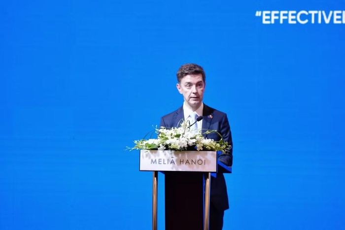 Ông Julien Guerrier, Đại sứ - Trưởng Phái đoàn Liên minh châu Âu (EU) tại Việt Nam khẳng định mối quan hệ hợp tác vững mạnh và đa diện giữa Việt Nam và EU. (Ảnh: PV)