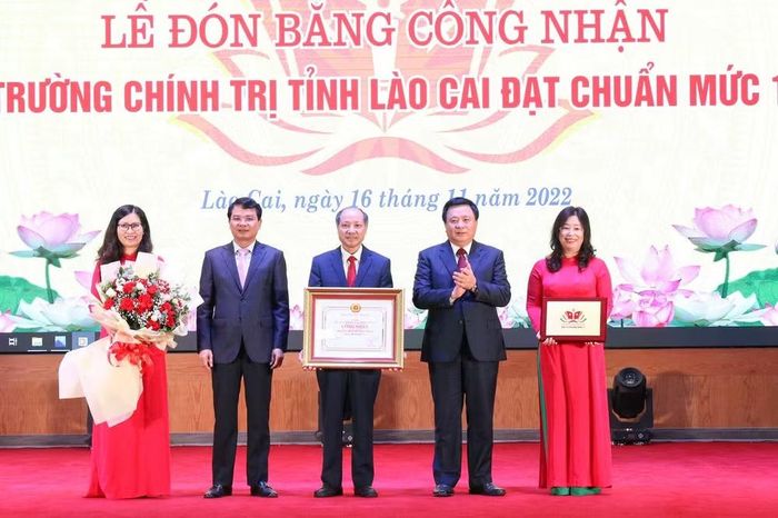 Trường chính trị tỉnh Lào Cai là trường đầu tiên trên cả nước đạt chuẩn mức 1. (Ảnh: Thành Tâm)
