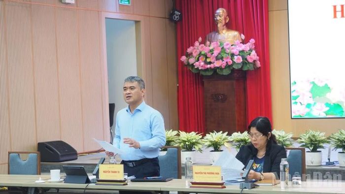 Thứ trưởng Tư pháp Nguyễn Thanh Tú phát biểu. (Ảnh: H.N.)