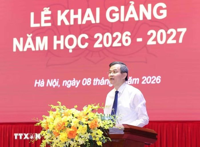 Đồng chí Đoàn Minh Huấn, Ủy viên Bộ Chính trị, Bí thư Đảng ủy, Giám đốc Học viện Chính trị quốc gia Hồ Chí Minh.