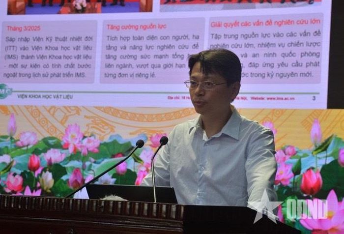 Đại biểu phát biểu tham luận tại hội thảo. 