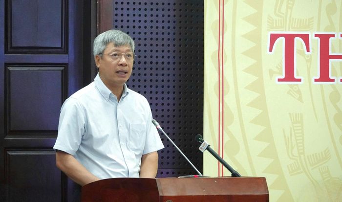  Ông Hồ Quang Bửu, Phó Chủ tịch UBND TP Đà Nẵng, thông tin tại hội thảo. Ảnh: XUÂN QUỲNH 