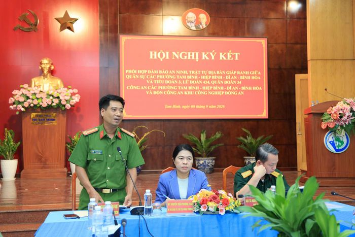 Đại tá Nguyễn Tiến Đạt, Trưởng phòng PC02 phát biểu tại hội nghị. Ảnh: HT