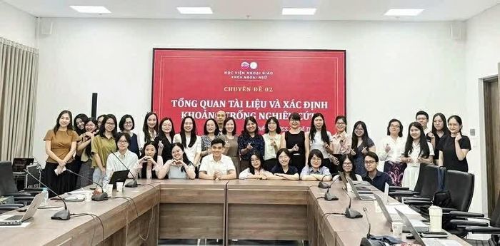 Sinh viên chuyên ngành Ngôn ngữ Anh, Học viện Ngoại giao. (Ảnh TGCC)