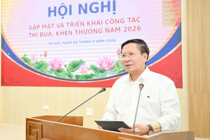 Ông Vũ Hải Quang, Phó Tổng Giám đốc Đài Tiếng nói Việt Nam, Khối phó Khối thi đua, gợi mở các nội dung trọng tâm cần thống nhất trong hoạt động của Khối năm 2026.
