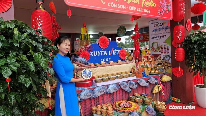 Một số sản phẩm OCOP trưng bày tại Tuần Văn hóa, Du lịch và Xúc tiến Thương mại lễ hội mùa Xuân Côn Sơn - Kiếp Bạc năm 2026.